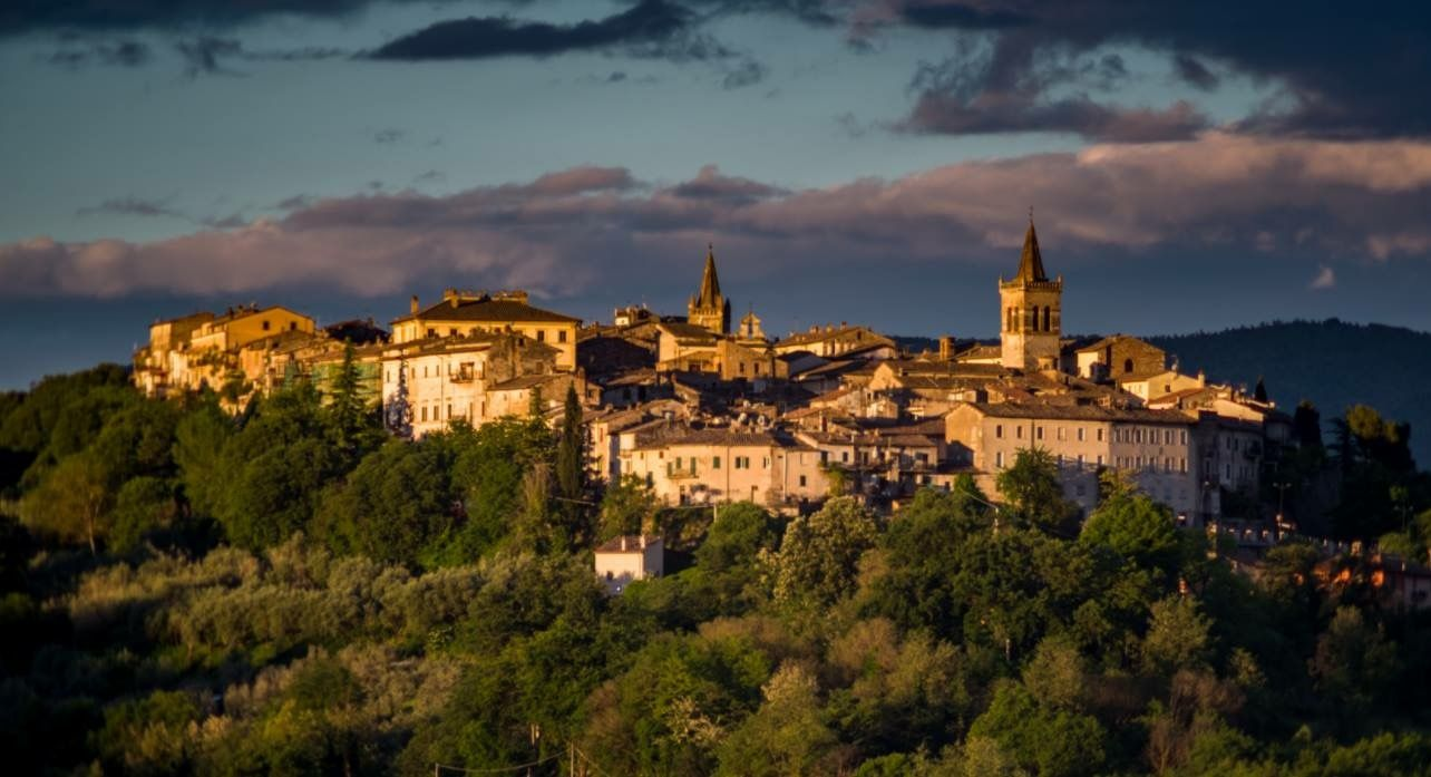 Historic Umbrian village with traditional architecture